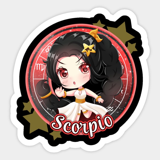 Chibi Scorpio Sticker by My Tribe Apparel